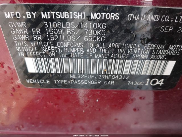 2024 MITSUBISHI MIRAGE G4 ML32FUFJ2RHF04312 Photo 8
