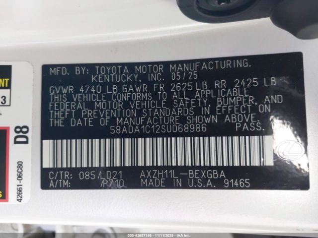 2025 LEXUS ES 300H 58ADA1C12SU068986 Photo 8