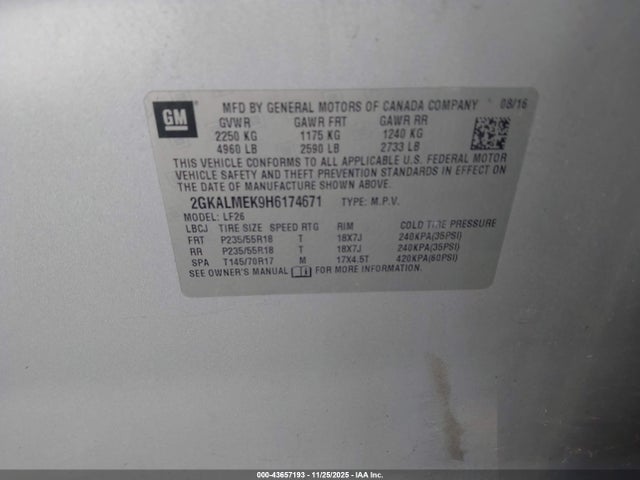 2GKALMEK9H6174671 GMC Terrain Sle-1