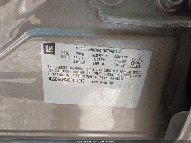 2012 CADILLAC CTS 1G6DE5E54C0153010 Photo 8