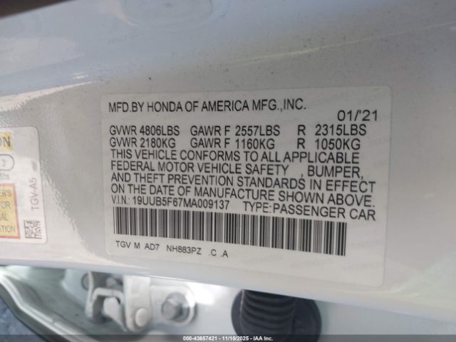 2021 ACURA TLX 19UUB5F67MA009137 Photo 8