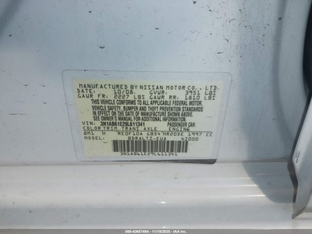 2009 NISSAN SENTRA 3N1AB61E29L611341 Photo 8