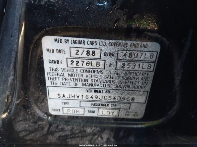 1988 JAGUAR XJ6 SAJHV1649JC540968 Photo 8