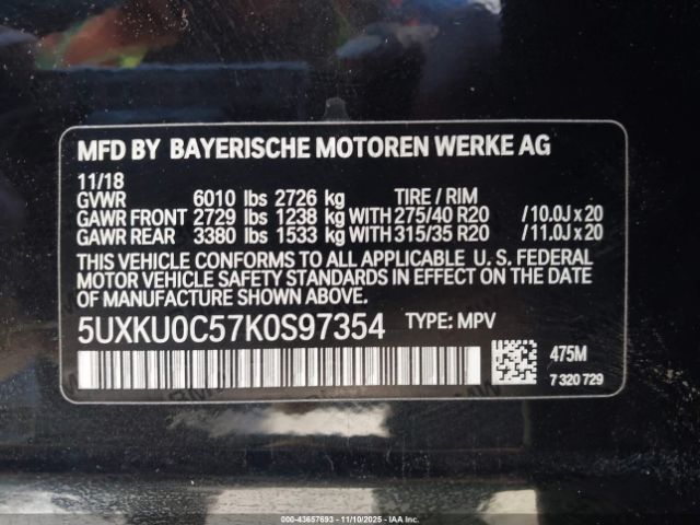 2019 BMW X6 5UXKU0C57K0S97354 Photo 8