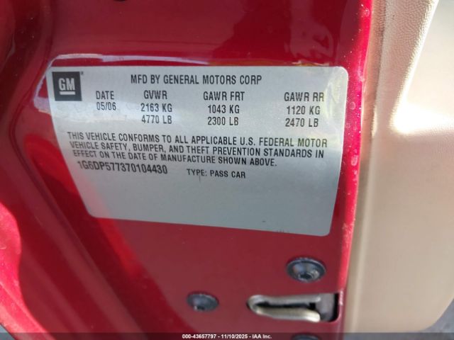 2007 CADILLAC CTS 1G6DP577370104430 Photo 8