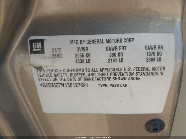 2003 CADILLAC CTS 1G6DM57N130127691 Photo 8