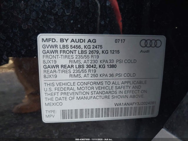 2018 AUDI Q5 WA1ANAFY3J2024091 Photo 8