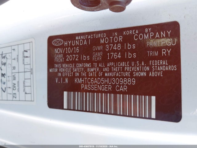KMHTC6AD5HU309889 Hyundai Veloster