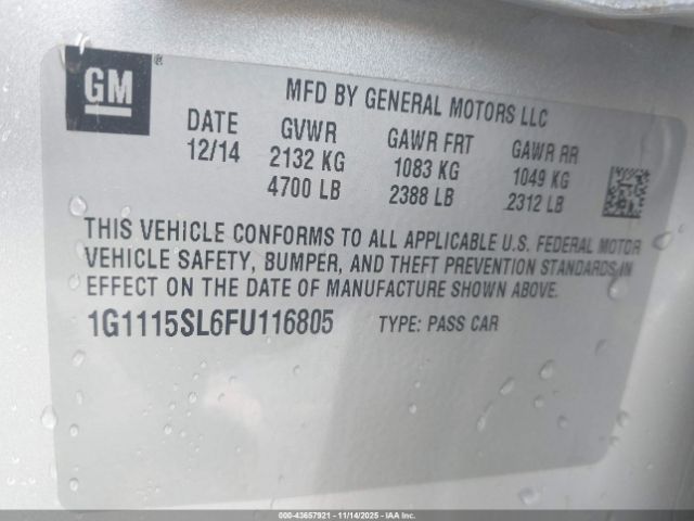 2015 CHEVROLET IMPALA 1G1115SL6FU116805 Photo 8