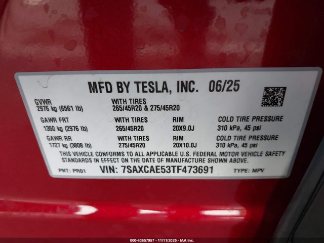 2026 TESLA MODEL X 7SAXCAE53TF473691 Photo 8