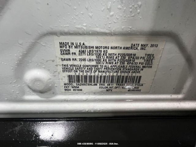 2013 MITSUBISHI OUTLANDER SPORT 4A4AP3AU5DE021561 Photo 8