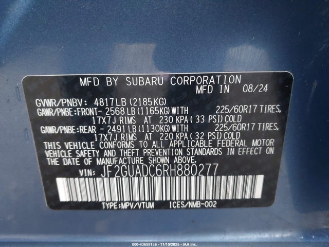 Subaru Crosstrek Premium 2024 JF2GUADC6RH880277 Image 9