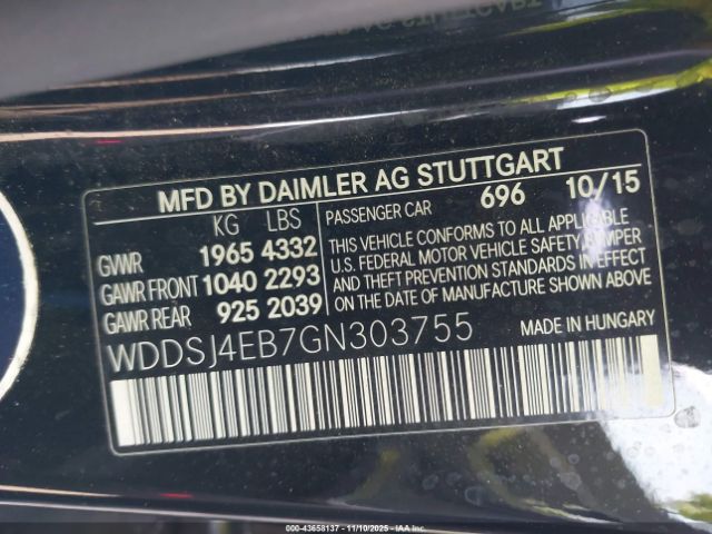 2016 MERCEDES-BENZ CLA 250 WDDSJ4EB7GN303755 Photo 8