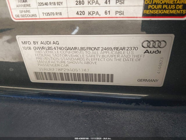 2009 AUDI A3 WAUKF78P29A051747 Photo 8