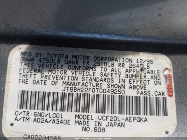 1996 LEXUS LS JT8BH22F0T0049250 Photo 8