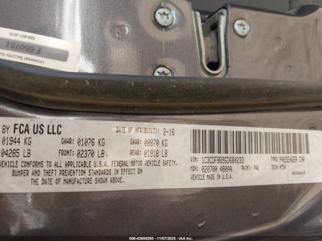 2016 DODGE DART 1C3CDFBB9GD680233 Photo 8