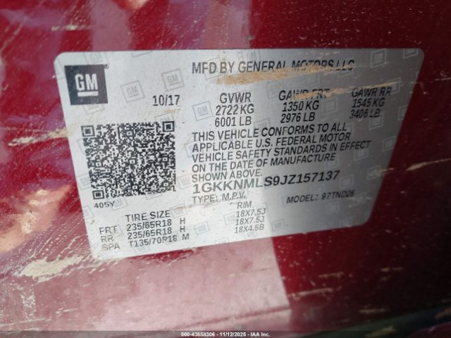 2018 GMC ACADIA 1GKKNMLS9JZ157137 Photo 8