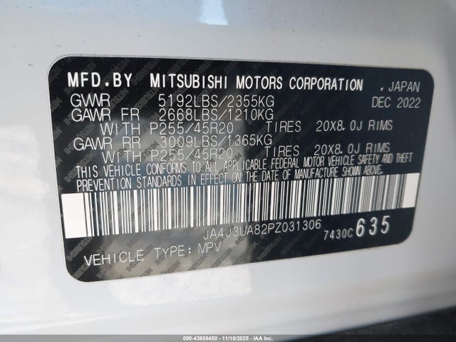 2023 MITSUBISHI OUTLANDER JA4J3UA82PZ031306 Photo 8