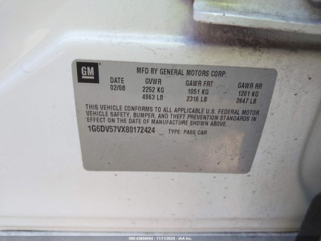 2008 CADILLAC CTS 1G6DV57VX80172424 Photo 8