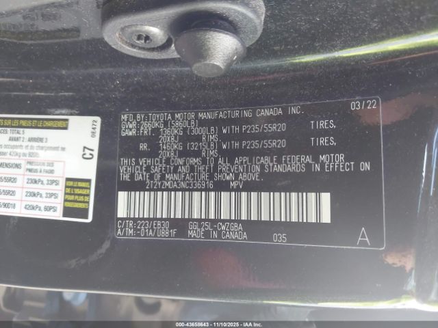 2022 LEXUS RX 350 2T2YZMDA3NC336916 Photo 8