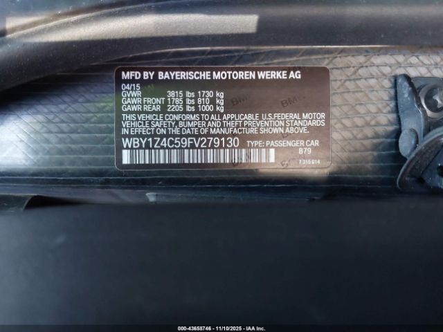 2015 BMW I3 WBY1Z4C59FV279130 Photo 8