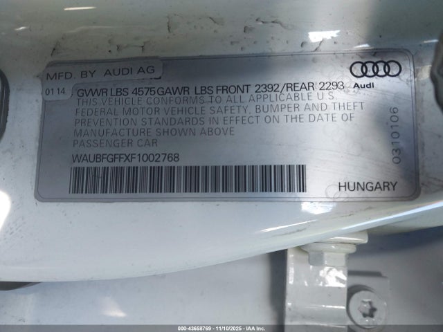 2015 AUDI A3 WAUBFGFFXF1002768 Photo 8