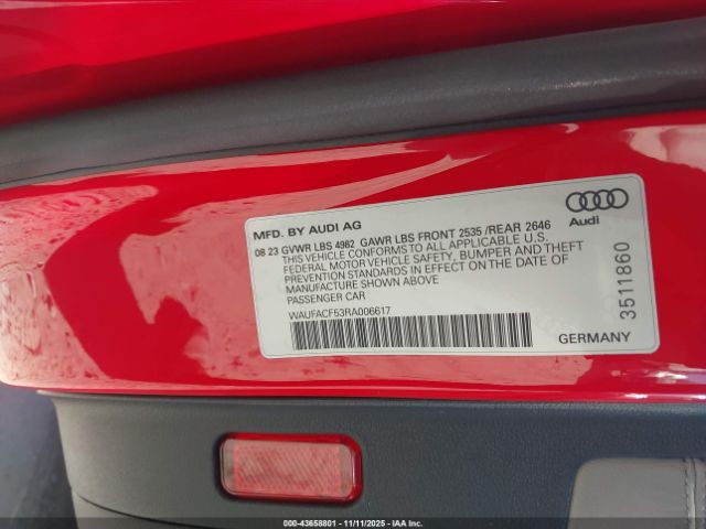 2024 AUDI A5 SPORTBACK WAUFACF53RA006617 Photo 8