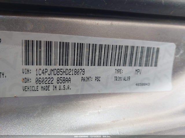 1C4PJMDB5HD218079 Jeep Cherokee Limited 4x4