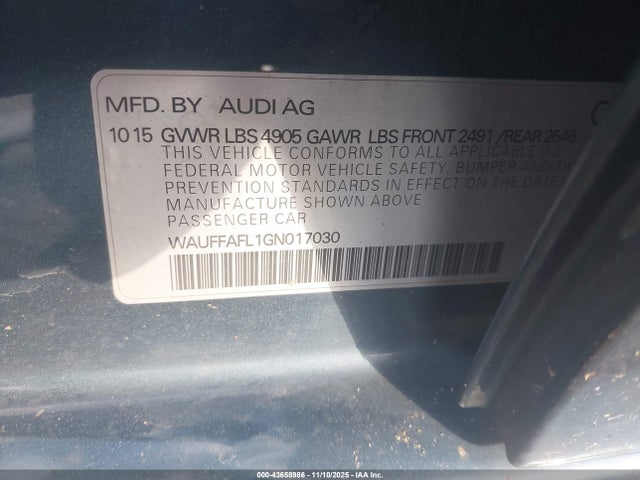 2016 AUDI A4 WAUFFAFL1GN017030 Photo 8