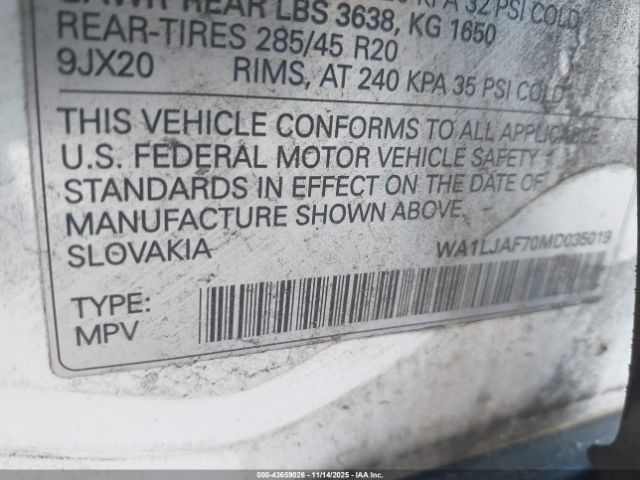 2021 AUDI Q7 WA1LJAF70MD035019 Photo 8