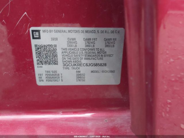 2018 CHEVROLET SILVERADO 1500 3GCUKREC6JG585828 Photo 8