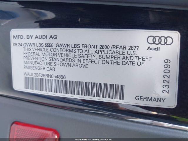 2024 AUDI A6 WAUL2BF25RN054886 Photo 8