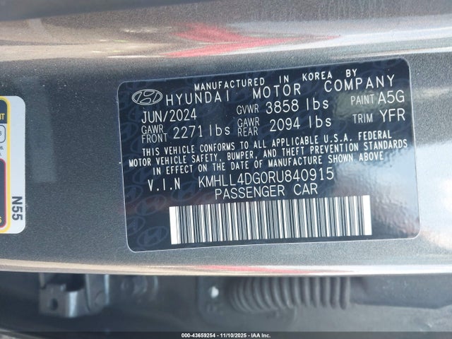 Продаж на аукціоні авто 2024 Hyundai Elantra Se, vin: KMHLL4DG0RU840915, номер лоту: 43659254