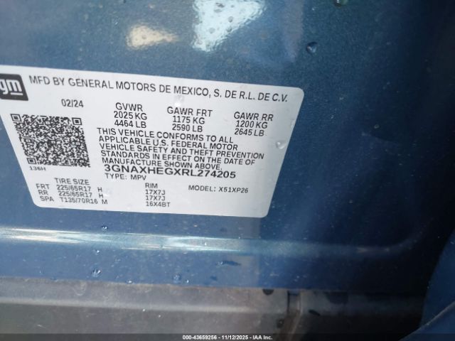 2024 CHEVROLET EQUINOX 3GNAXHEGXRL274205 Photo 8