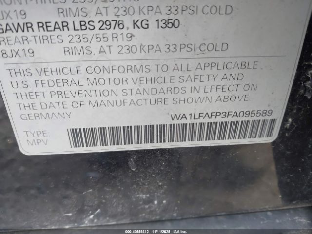 2015 AUDI Q5 WA1LFAFP3FA095589 Photo 8