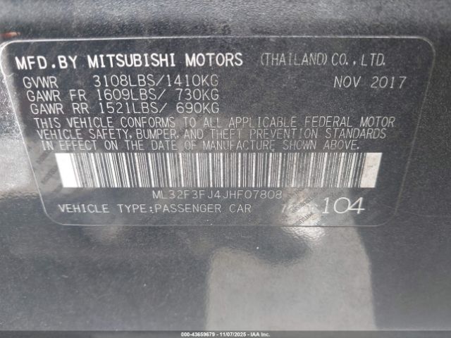 2018 MITSUBISHI MIRAGE G4 ML32F3FJ4JHF07808 Photo 8