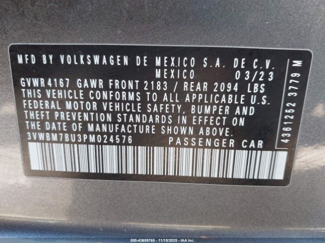 2023 VOLKSWAGEN JETTA 3VWBM7BU3PM024576 Photo 8