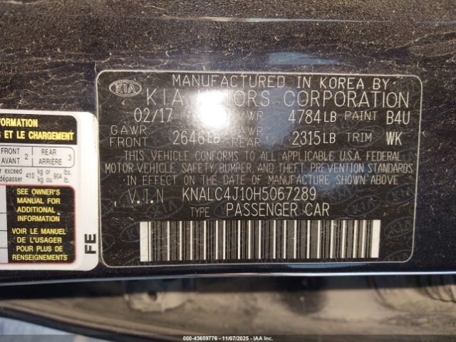 2017 KIA CADENZA KNALC4J10H5067289 Photo 8