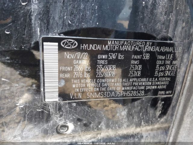 2023 HYUNDAI SANTA FE 5NMS3DAJ5PH528528 Photo 8