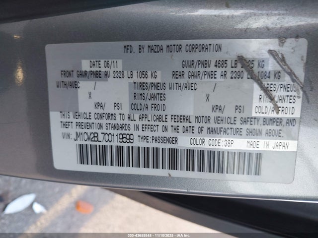 2012 MAZDA MAZDA5 JM1CW2BL7C0119599 Photo 8