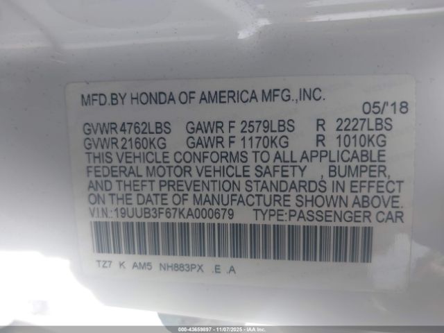 2019 ACURA TLX 19UUB3F67KA000679 Photo 8