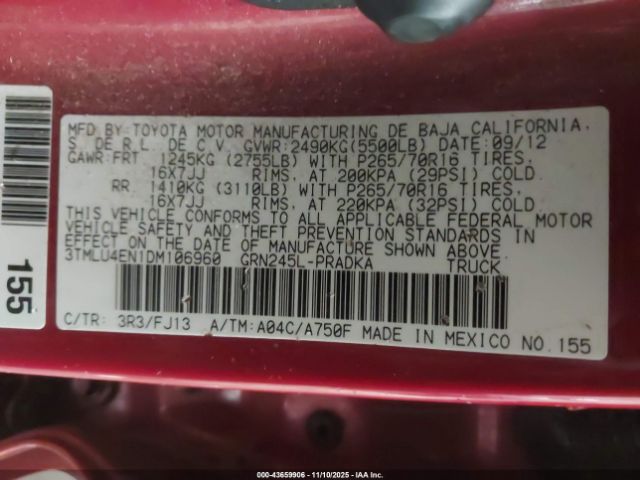 2013 TOYOTA TACOMA 3TMLU4EN1DM106960 Photo 8