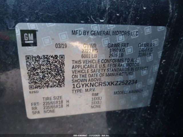 2019 CADILLAC XT5 1GYKNCRSXKZ252234 Photo 8