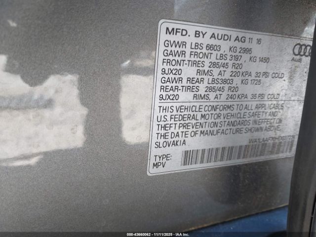 2017 AUDI Q7 WA1LAAF70HD037231 Photo 8