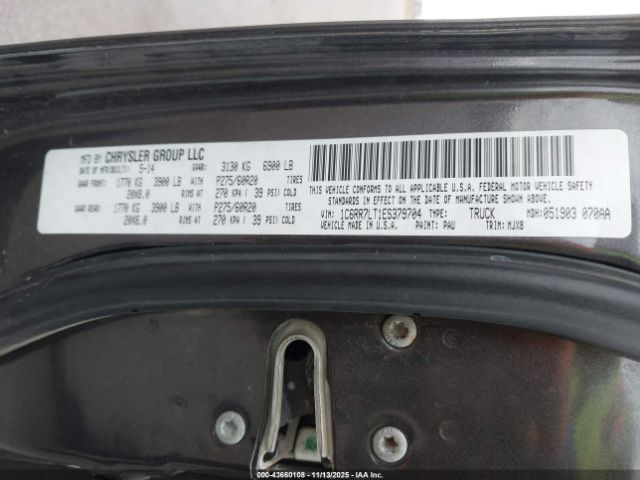 2014 RAM 1500 1C6RR7LT1ES379704 Photo 8