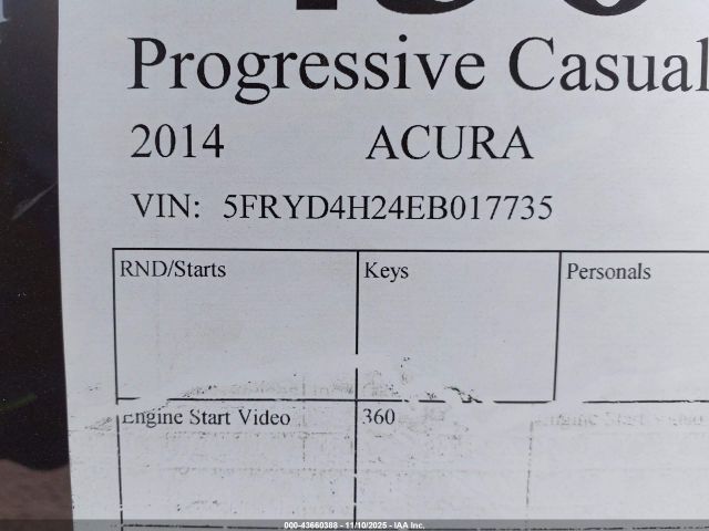 2014 ACURA MDX 5FRYD4H24EB017735 Photo 8