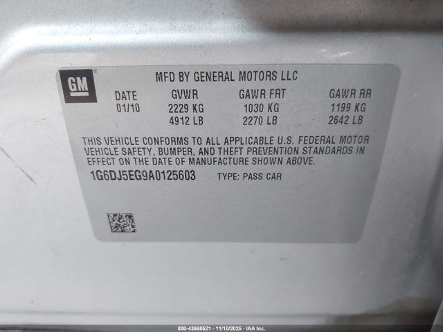 2010 CADILLAC CTS 1G6DJ5EG9A0125603 Photo 8