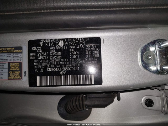 2022 KIA SORENTO PLUG-IN HYBRID KNDRMDLH5N5070494 Photo 8