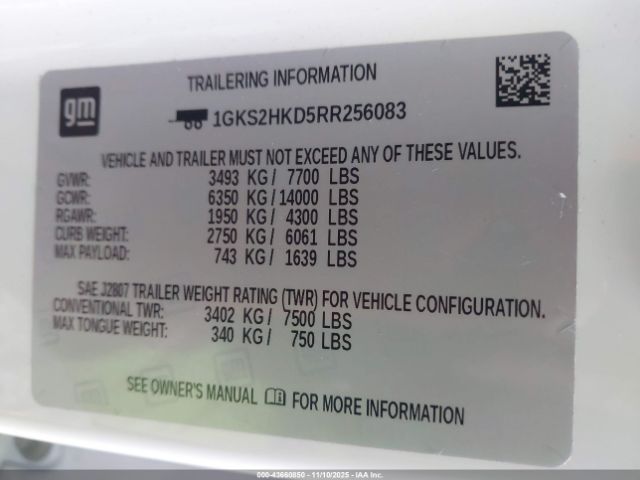 2024 GMC YUKON XL 1GKS2HKD5RR256083 Photo 8