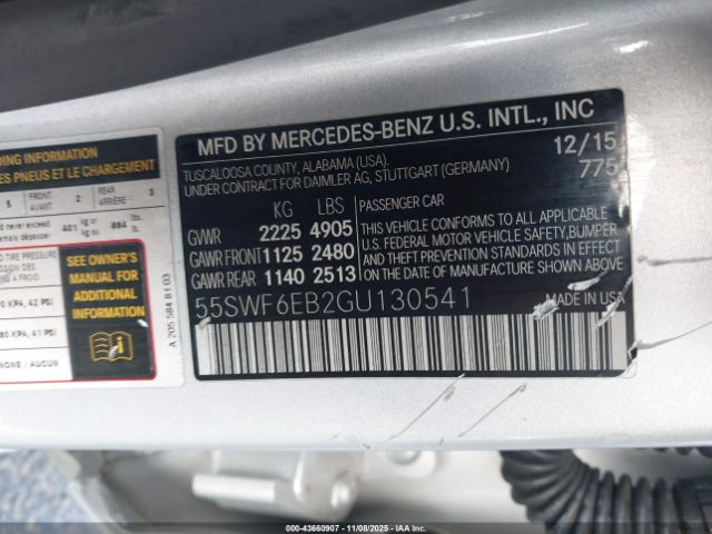 2016 MERCEDES-BENZ C 450 AMG 55SWF6EB2GU130541 Photo 8